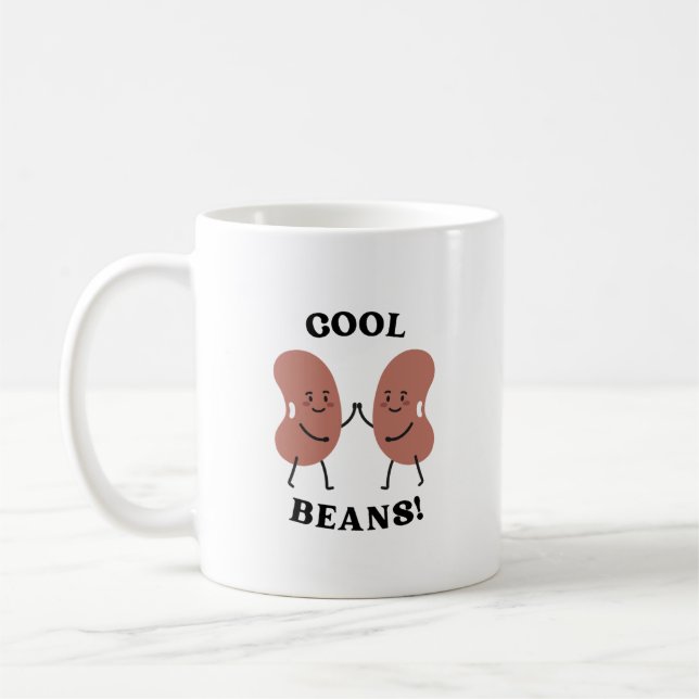 Tasse Duo Cool Beans, Tasse de café drôle et migno (Gauche)