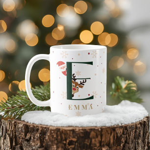 Tasse E personnalisée avec monogramme de Noël