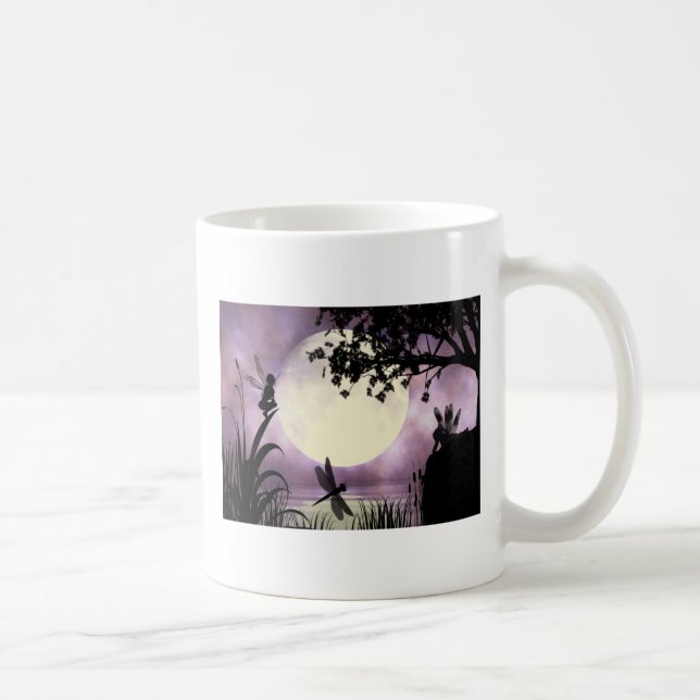 Tasse éclairée par la lune féerique d'étang (Droite)