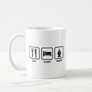 Tasse Écrire Café Dormir Manger