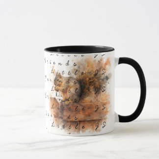 Tasse Écureuil Aquarelle – Cadeau de l'animal de f