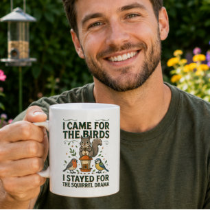Tasse Écureuil Drôle pour les Amateurs d'Oiseaux