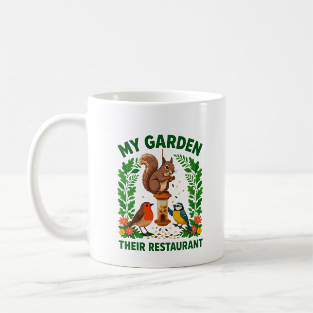 Tasse Écureuil Mon Jardin Leur Restaurant (Gauche)