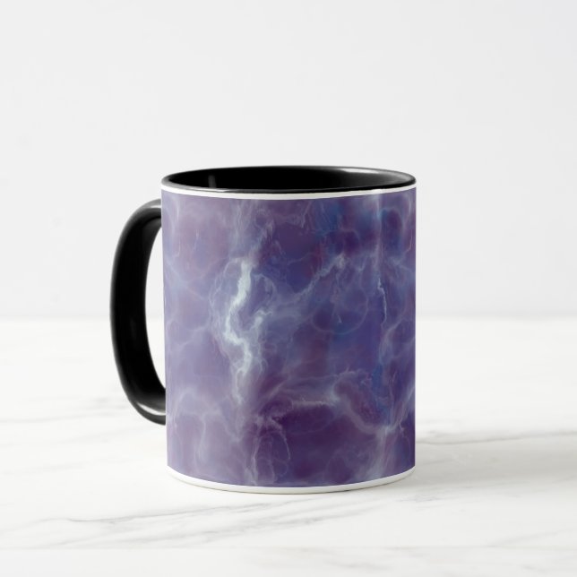 Tasse élégante à motif marbre violet (Devant gauche)