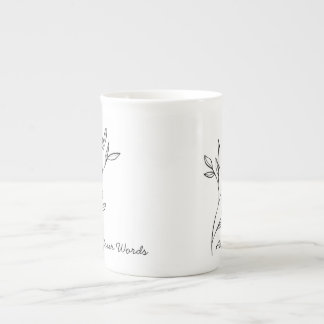 Tasse élégante en porcelaine avec texte personnali