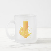 Tasse élégante en verre givré