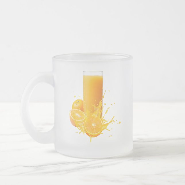 Tasse élégante en verre givré (Gauche)