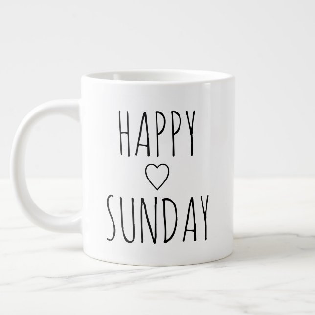 Tasse élégante et charmante 'Joyeux dimanche' pour (Gauche)