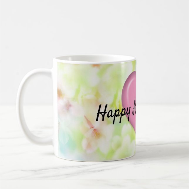 Tasse élégante fleurs design pour la fête des mère (Gauche)