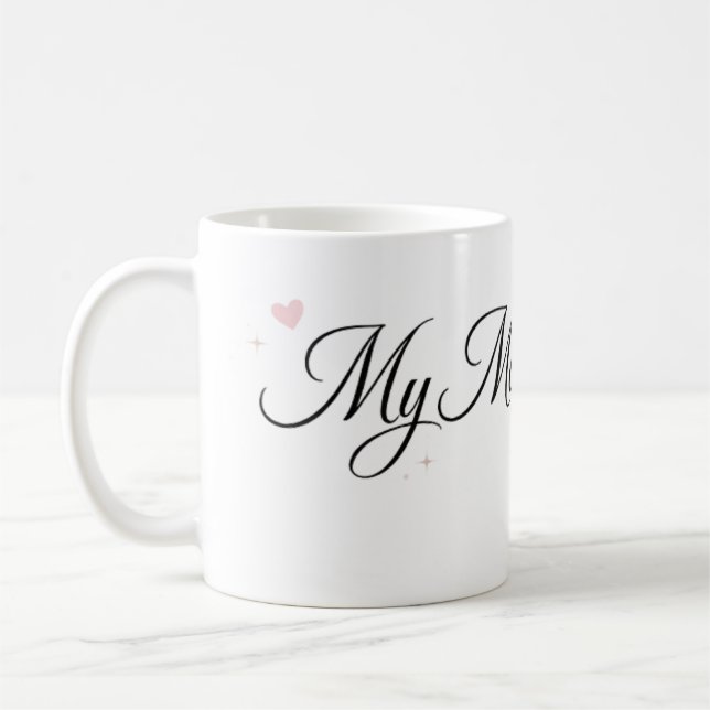 Tasse élégante « Ma maman est la meilleure » écrit (Gauche)