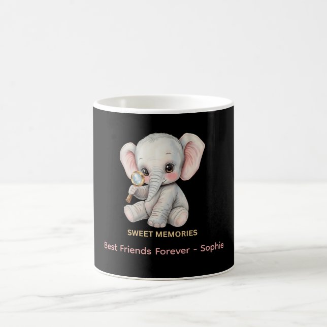 Tasse Éléphant de Souvenirs Sucrés Personnalisés (Centre)
