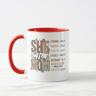 Tasse Elle est maman   Cadeau pour maman à motif f