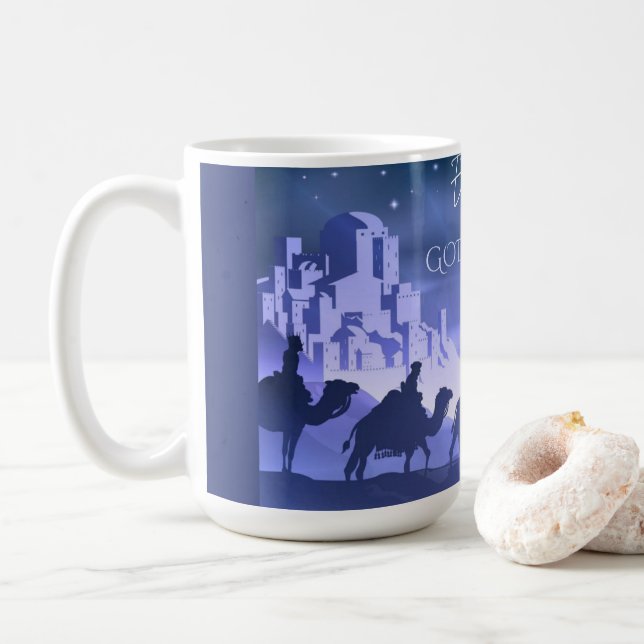 Tasse Emmanuel Dieu Avec Nous 15 oz  (Avec donut)