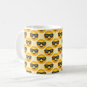 Tasse Emoji Cool avec Lunettes de Soleil Émoticon