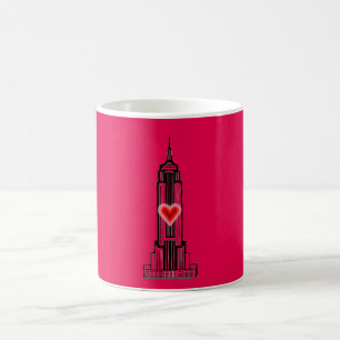 Tasse Empire State Building Cœur Rose Chaud