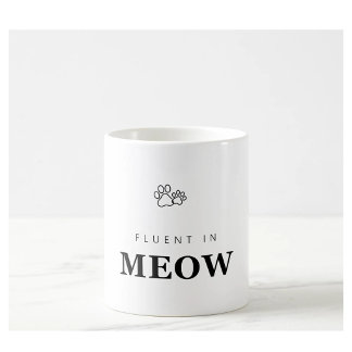 Tasse empreinte de patte amateur de chat drôle cou