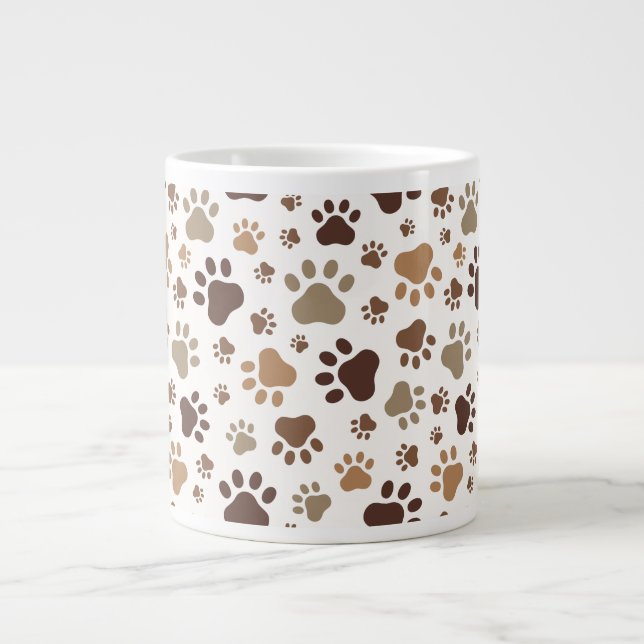 Tasse Empreintes de Patte Sales (Devant)