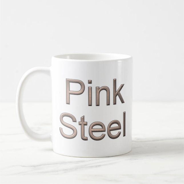 Tasse en acier rose (Gauche)