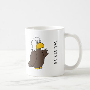Tasse en bois d'Eagle d'insigne