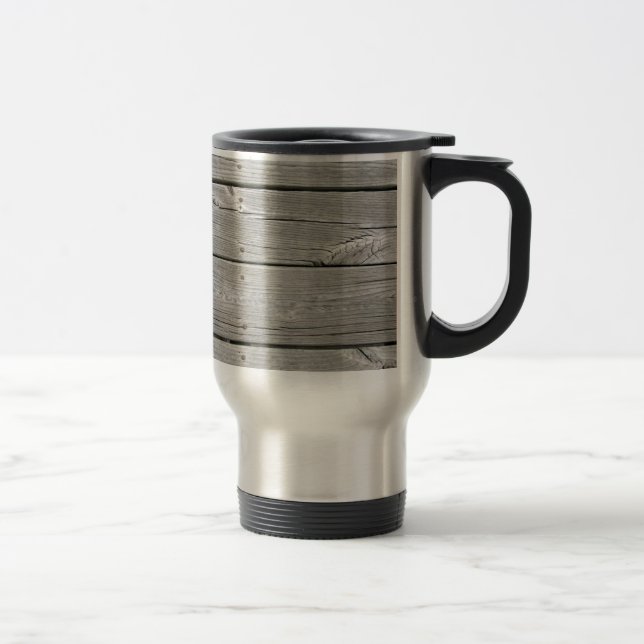 Tasse en bois patinée de voyage (Droit)