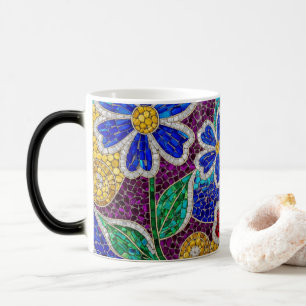 tasse en céramique à motif mosaïque moderne floral