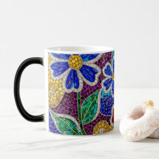 tasse en céramique à motif mosaïque moderne floral