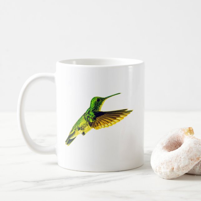 Tasse en céramique avec design colibri (Avec donut)