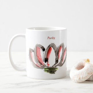 Tasse en céramique avec motif de pureté de fleur d