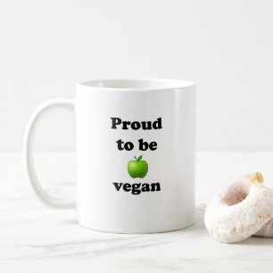 Tasse en céramique avec motif "Fière d'être végane
