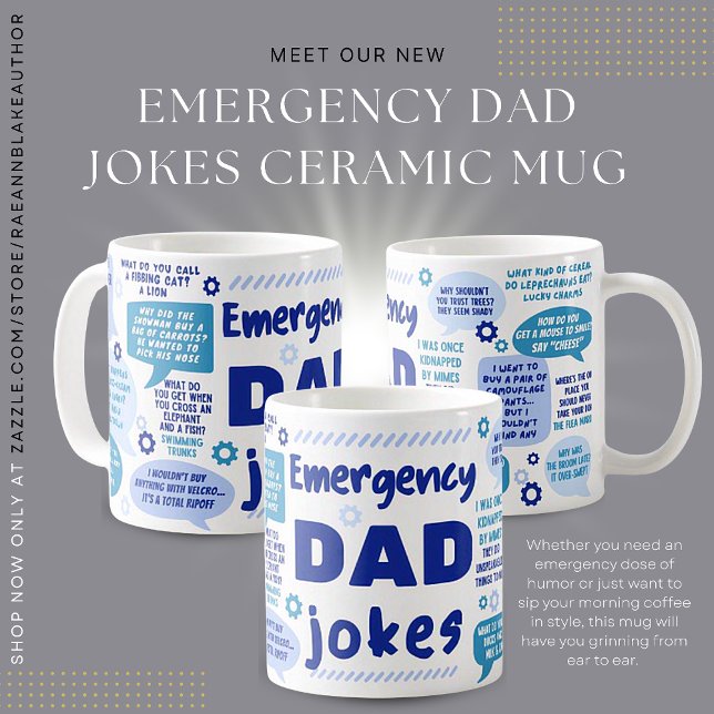 Tasse en céramique Blagues ringardes de Papa pour  (Créateur téléchargé)