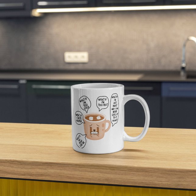 Tasse en céramique blanche ANXIETEA 330ml (Créateur téléchargé)