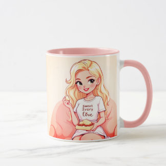 Tasse en céramique Blonde Beauty - Cheveux Jaunes 