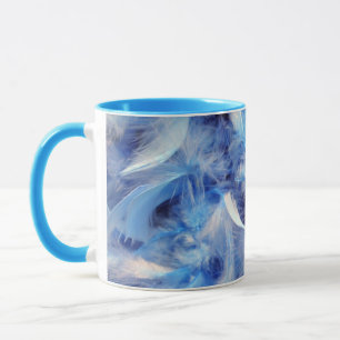 Tasse en céramique Blue Feathers