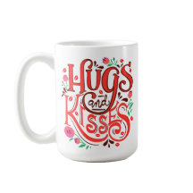 Tasse en céramique « Câlins et baisers » — Floral