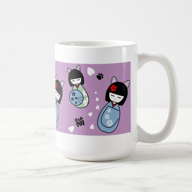 Tasse en céramique de Kokeshi Kitty (Droite)