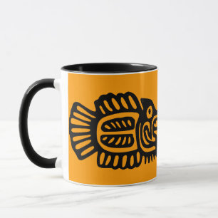 Tasse en céramique de motif mexicain antique de