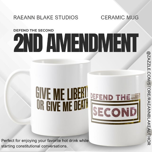 Tasse en céramique "Défendez le Second" 2e amendem (Créateur téléchargé)