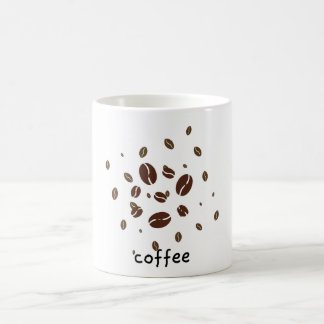 Tasse en céramique esthétique aux haricots de café