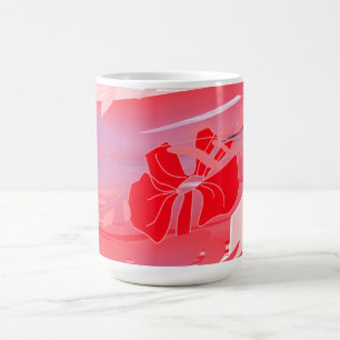 Tasse en céramique florale rose