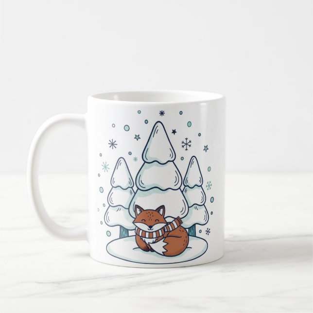 Tasse en céramique Forêt d'Hiver (330ml) (Gauche)