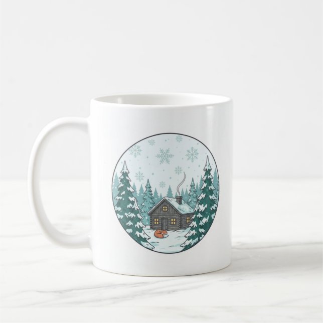 Tasse en céramique Forêt d'hiver (330ml) (Gauche)