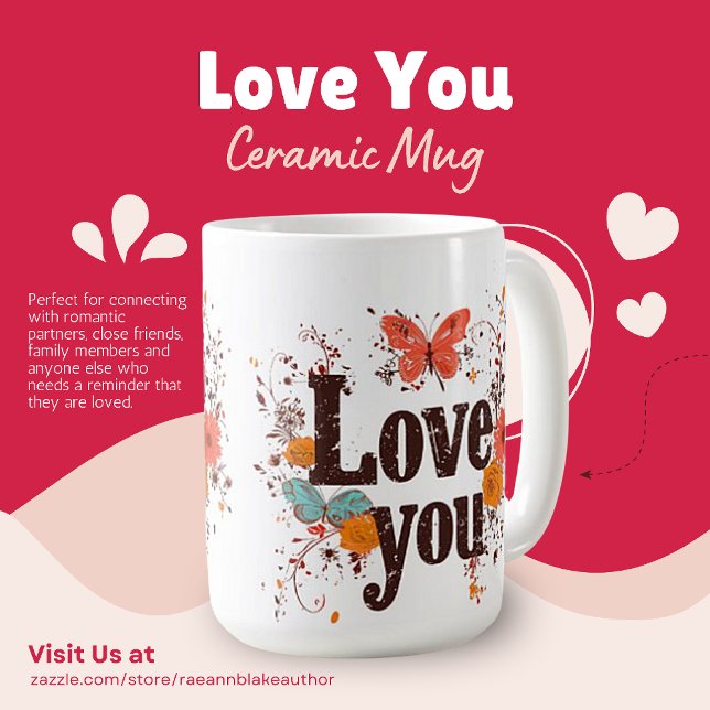 Tasse en céramique Love You (Créateur téléchargé)