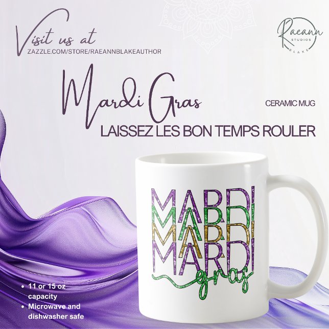 Tasse en céramique Mardi Gras (Créateur téléchargé)