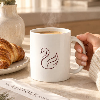 Tasse en céramique minimaliste Swan Quiet Luxury |