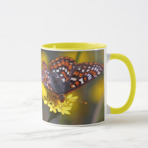 tasse en céramique papillon à sonnette