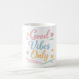 Tasse en céramique pastel - Bonnes Vibes Uniquemen