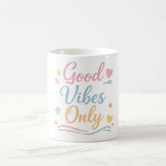 Tasse en céramique pastel - Bonnes Vibes Uniquemen