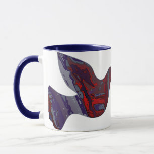 Tasse en céramique silhouette de colombe Dark Real
