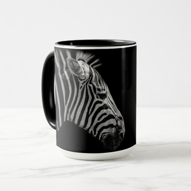 Tasse en céramique tête de zèbre (Devant gauche)
