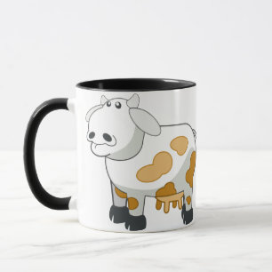 Tasse en céramique vache laitière de dessin animé